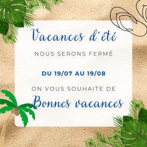 Publication Instagram fermeture vacances moderne simple vert blanc