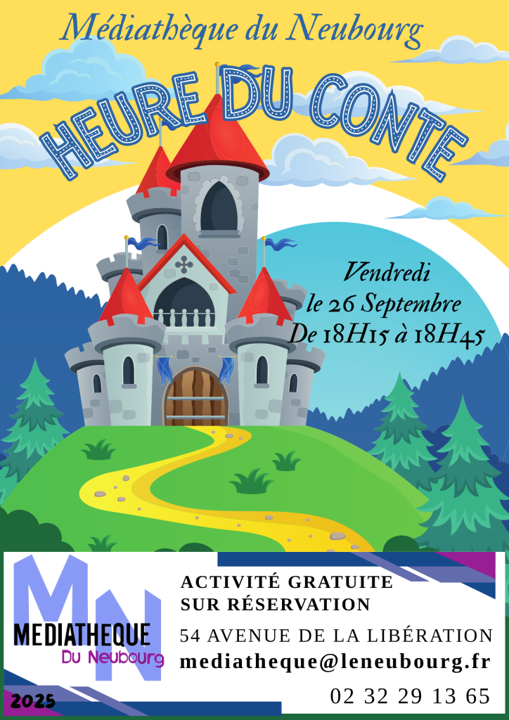 Library Genre Fairy Tale Poster in Colourful Bold Style